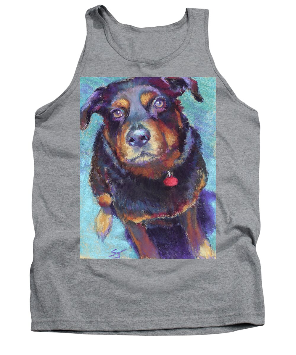 Rottweiler Tank Top featuring the painting Those Eyes by Susan Jenkins