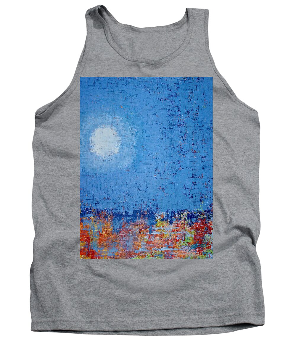 Tide Pool Tank Top featuring the painting Tidepool original painting SOLD by Sol Luckman