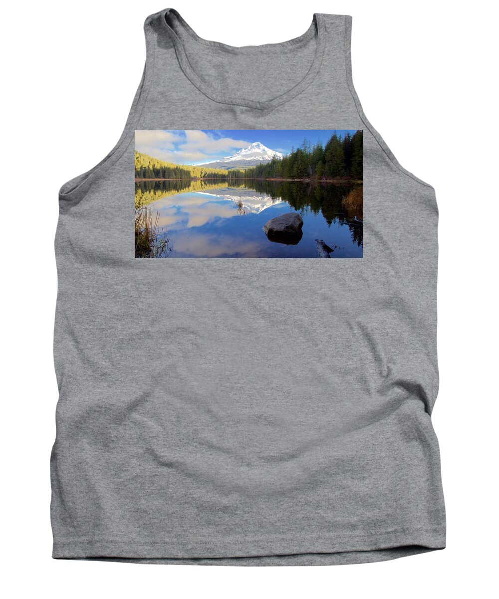 Landscape Tank Top featuring the photograph Trillium Lake November Morning by Todd Kreuter