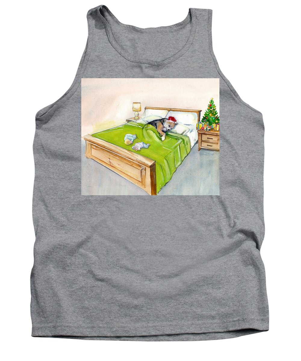 Plymouth Ma Artist Tank Top featuring the painting Twas the Night Before Christmas by P Anthony Visco