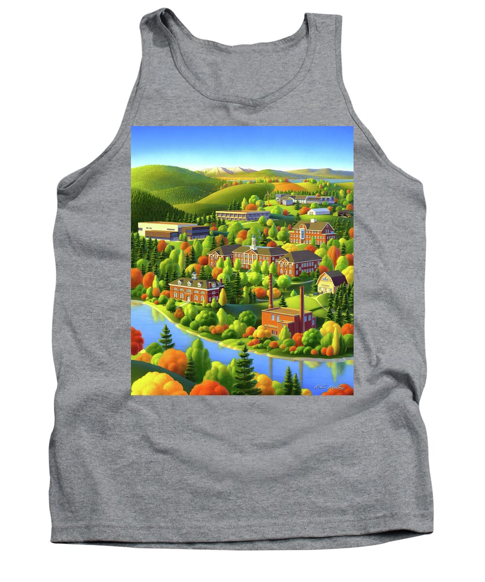 Umaine Tank Top featuring the painting University of Maine by Robin Moline