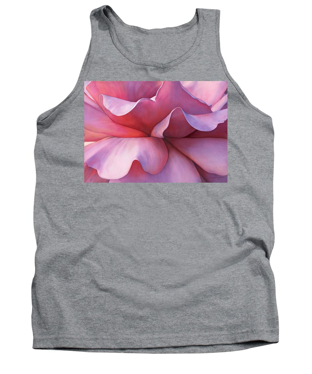 Rose Tank Top featuring the painting Undulation by Sandy Haight
