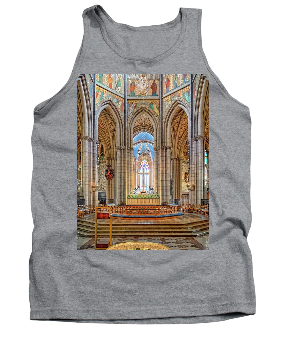 Architecture Tank Top featuring the photograph Uppsala Cathedral, Sweden by Tony Crehan