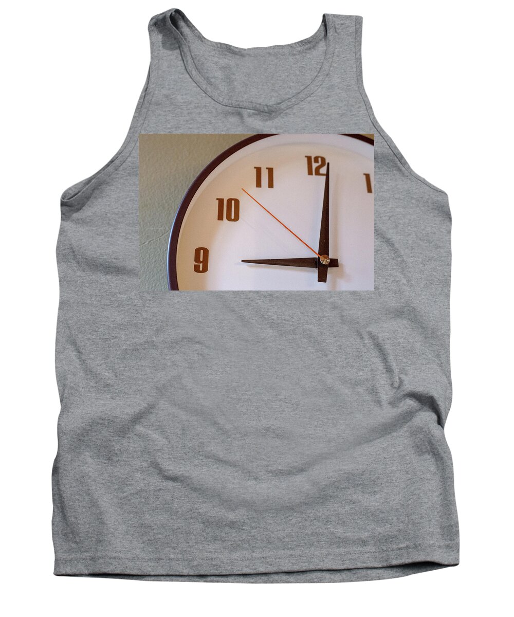 Clock Tank Top featuring the photograph Wall Clock by Laura Smith