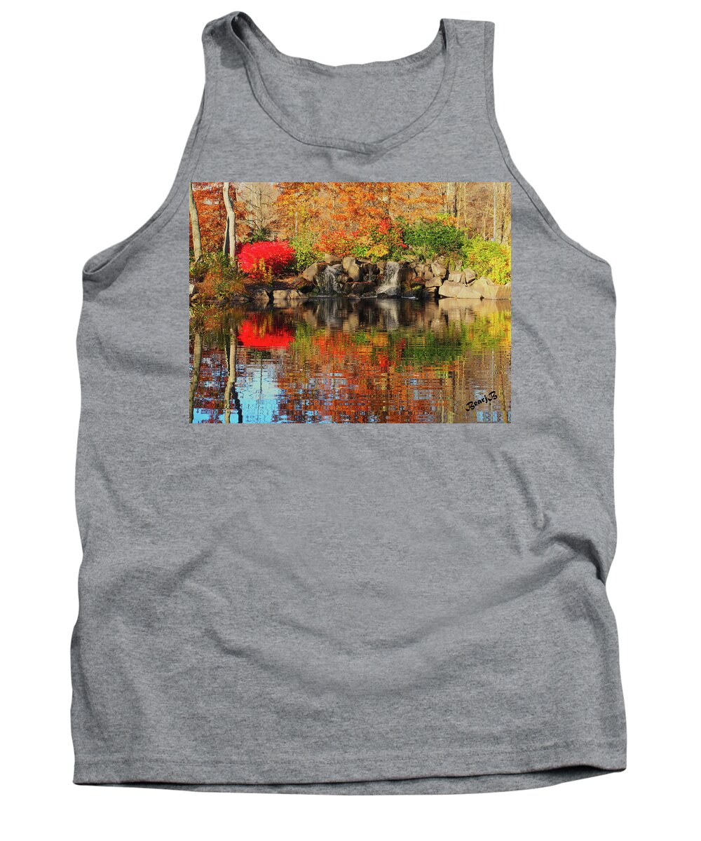 Waterfall. Landscape Tank Top featuring the photograph Waterfall in Autumn by Bearj B Photo Art
