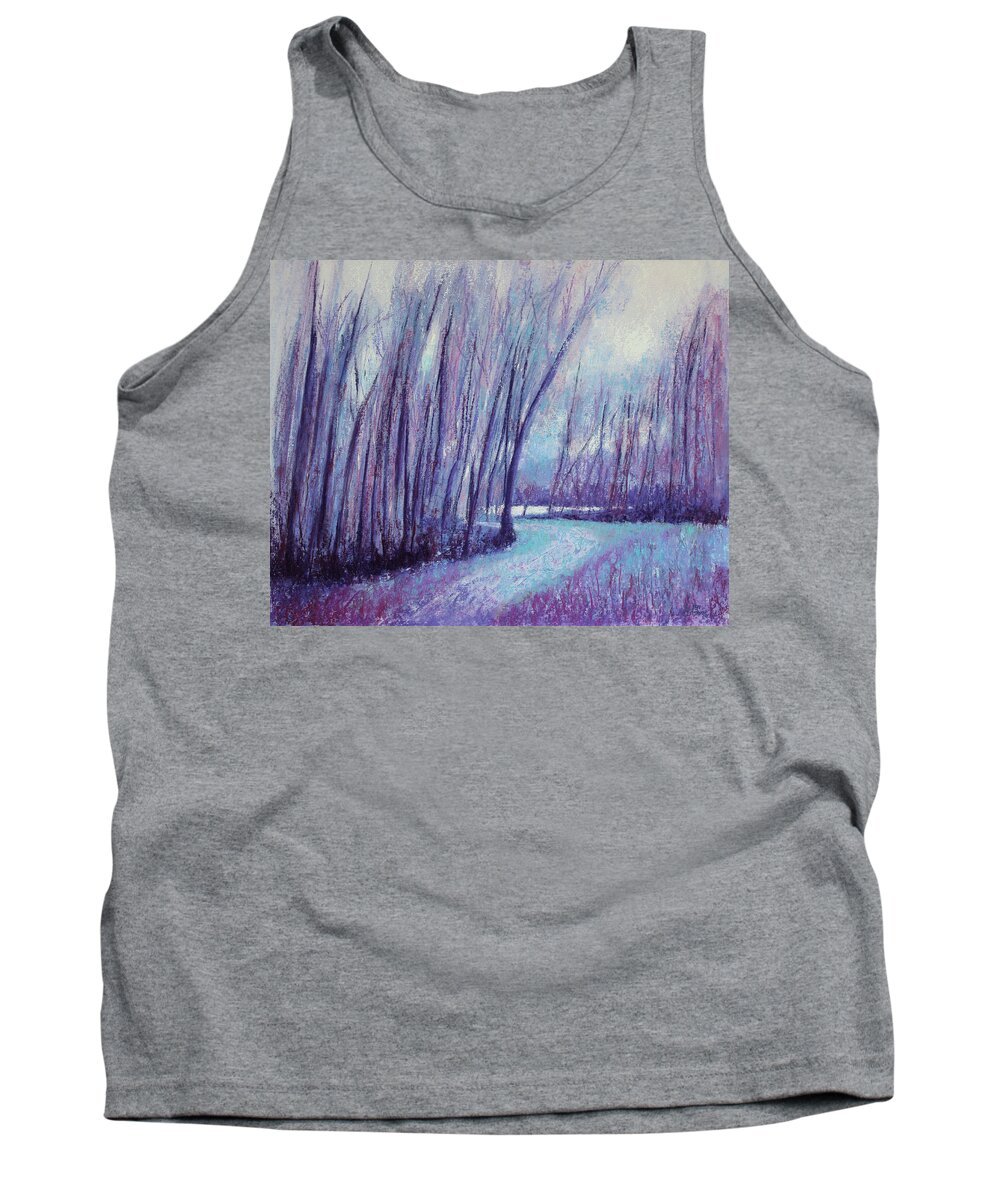 Impressionism Tank Top featuring the painting Whispering Woods by Lisa Crisman