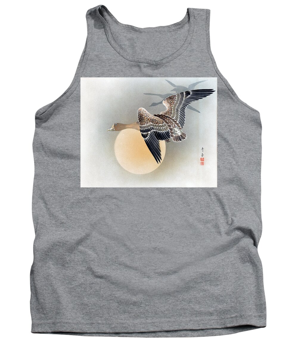 Shuko Tank Top featuring the painting Wild Geese by Shuko
