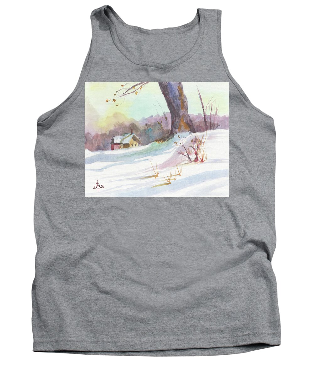 Winter Tank Top featuring the painting Winter Break by David Bader