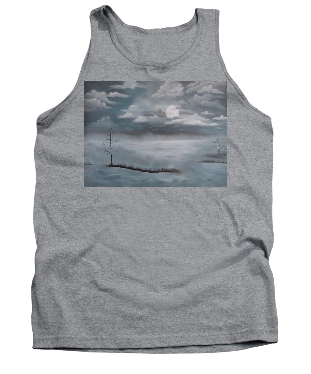 Winter Tank Top featuring the painting Winters Kiss by Berlynn