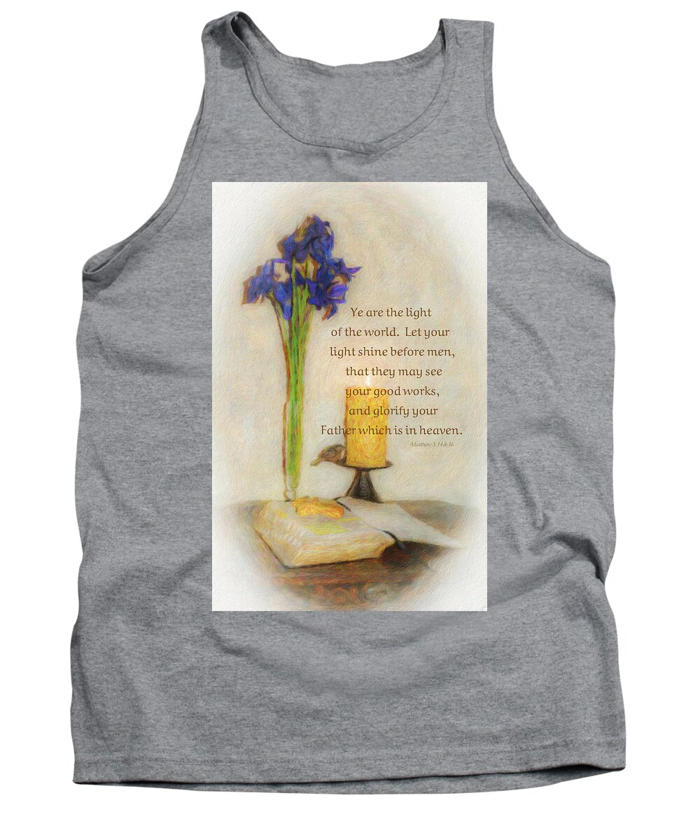 Bible Tank Top featuring the photograph Ye Are The Light by Diane Lindon Coy