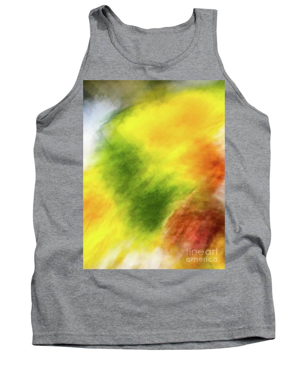 Abstract Tank Top featuring the photograph Yellow and green abstract by Phillip Rubino