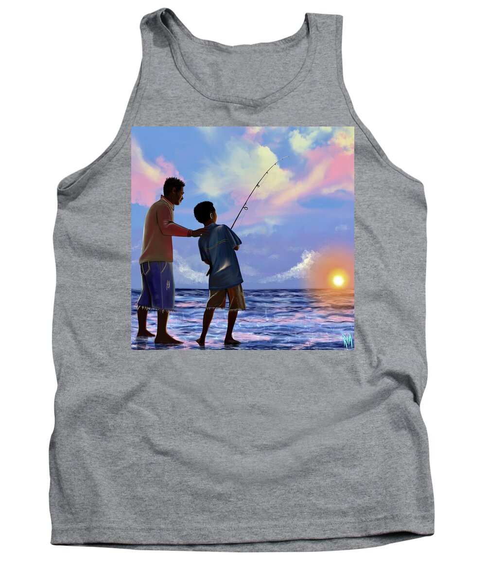 Fishing Tank Top featuring the digital art You make Him proud by Artist RiA