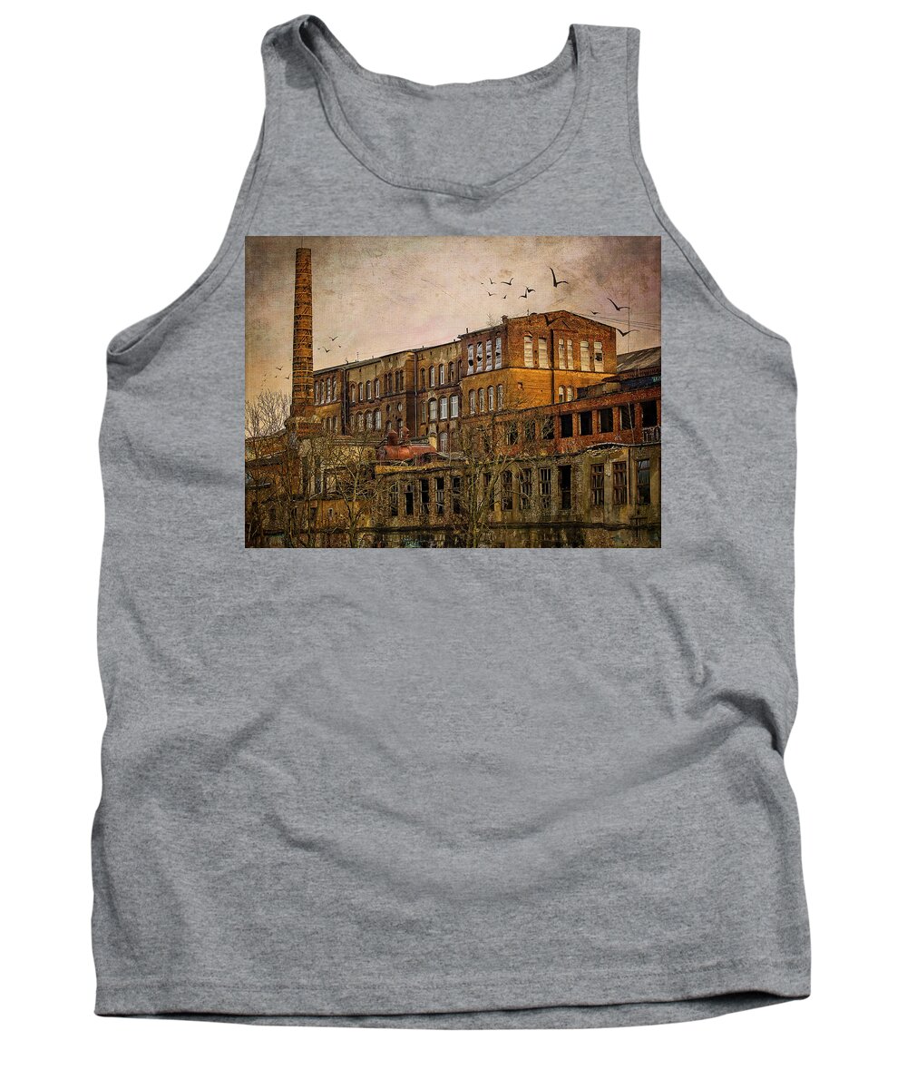 Factory Tank Top featuring the digital art Abandoned Factory #1 by Sandra Selle Rodriguez