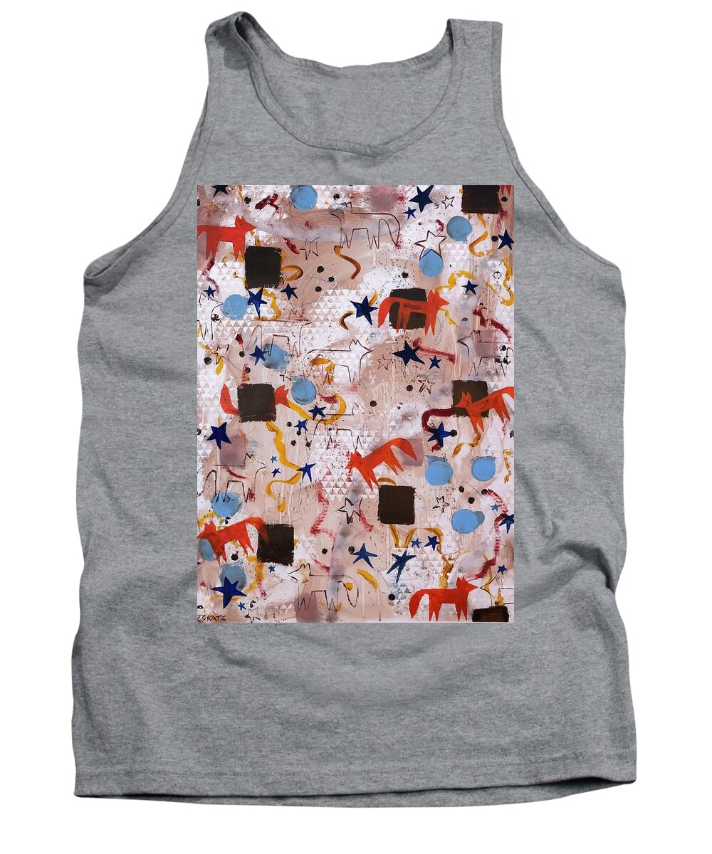 Foxes Tank Top featuring the painting Brother Fox by Cyndie Katz