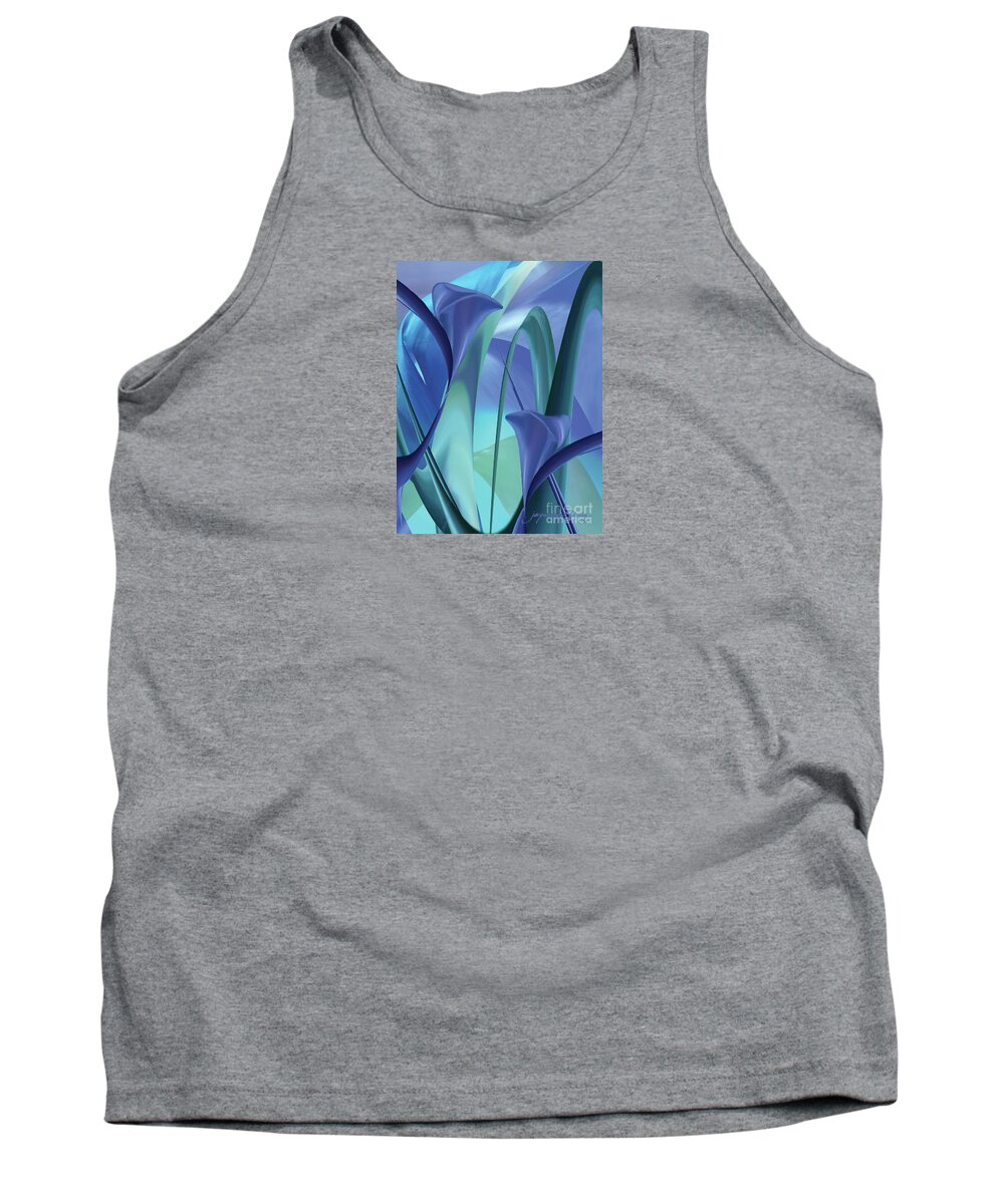 Flowers Tank Top featuring the digital art Calla Lilies #1 by Jacqueline Shuler