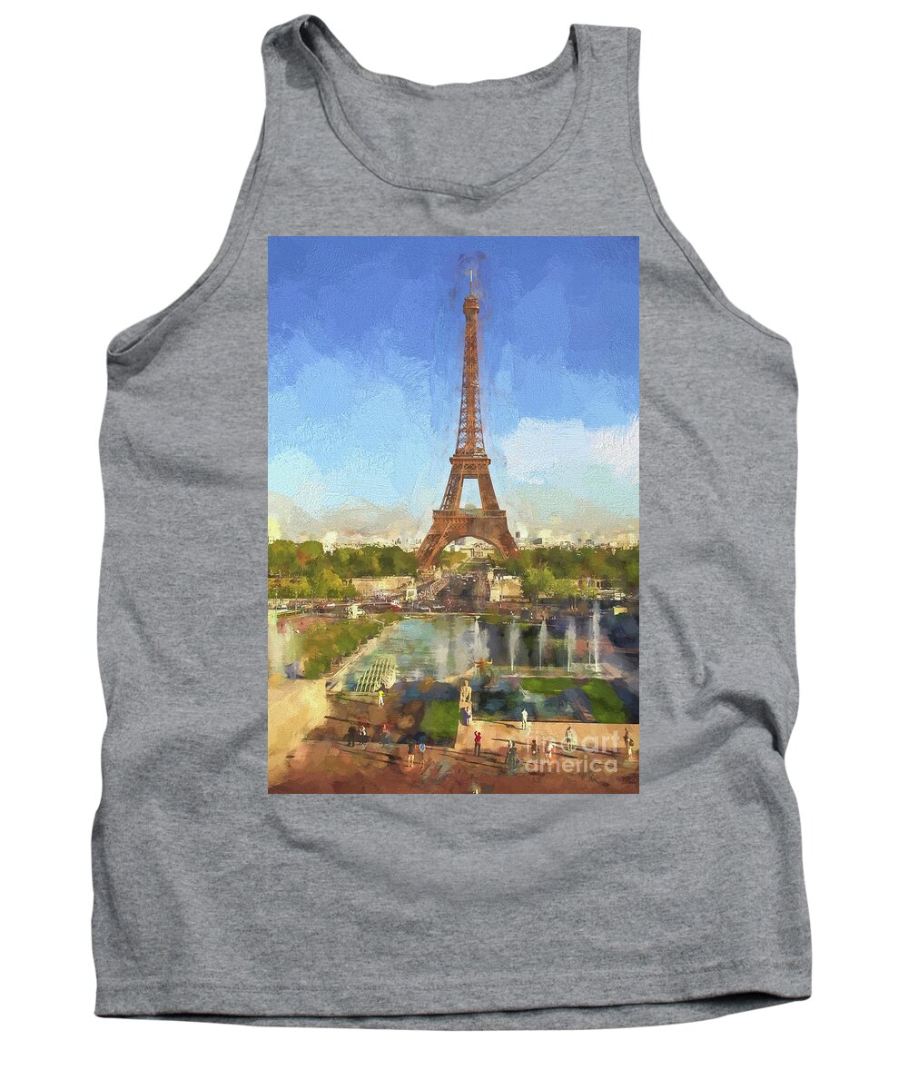World Tank Top featuring the photograph Eiffel tower in Paris by Patricia Hofmeester