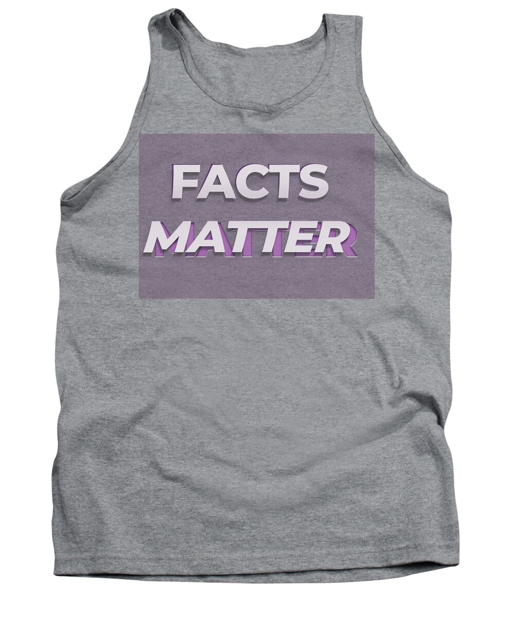Cityscape Tank Top featuring the painting Facts Matter #1 by Celestial Images