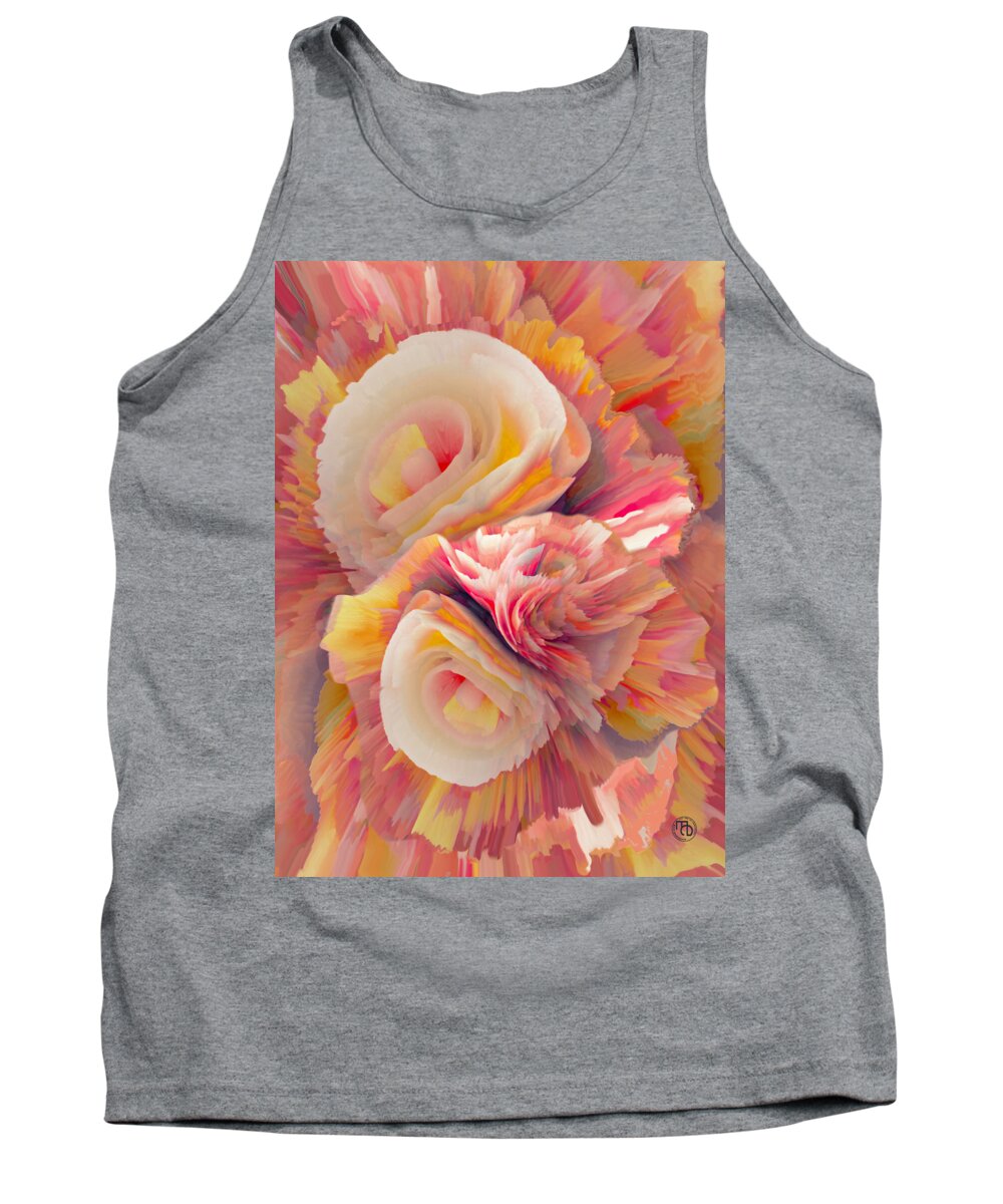Gift Marriage Tank Top featuring the mixed media Flowers Of My Dreams 44 by Elena Gantchikova