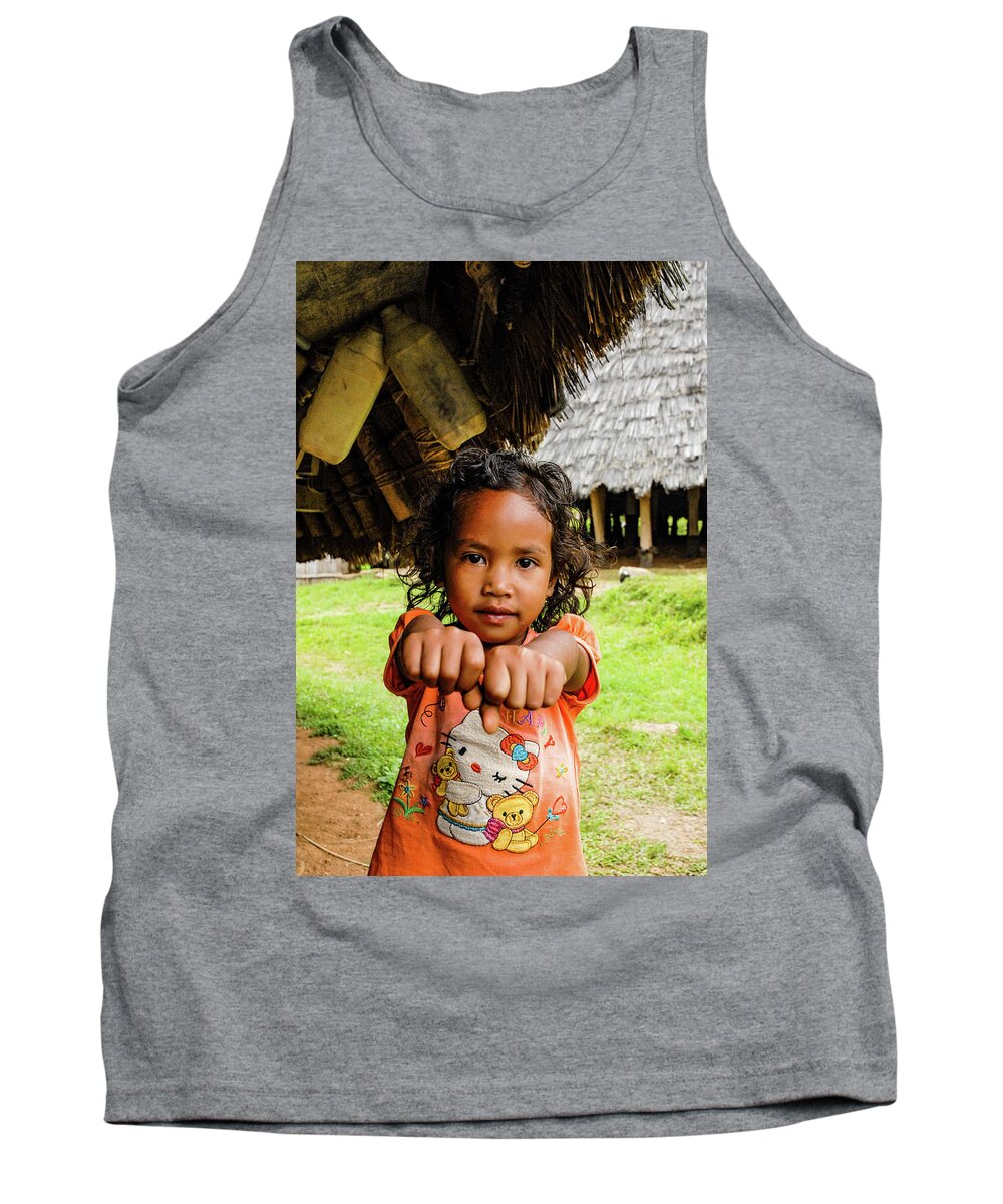Wae Rebo Tank Top featuring the photograph Child's Play - Wae Rebo Village. Flores, Indonesia by Earth And Spirit