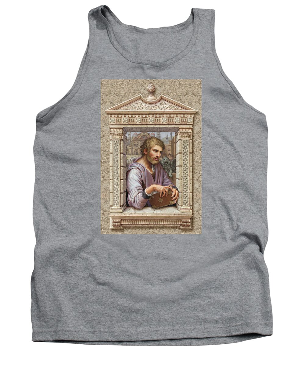 St. Mark Tank Top featuring the painting St. Mark by Kurt Wenner