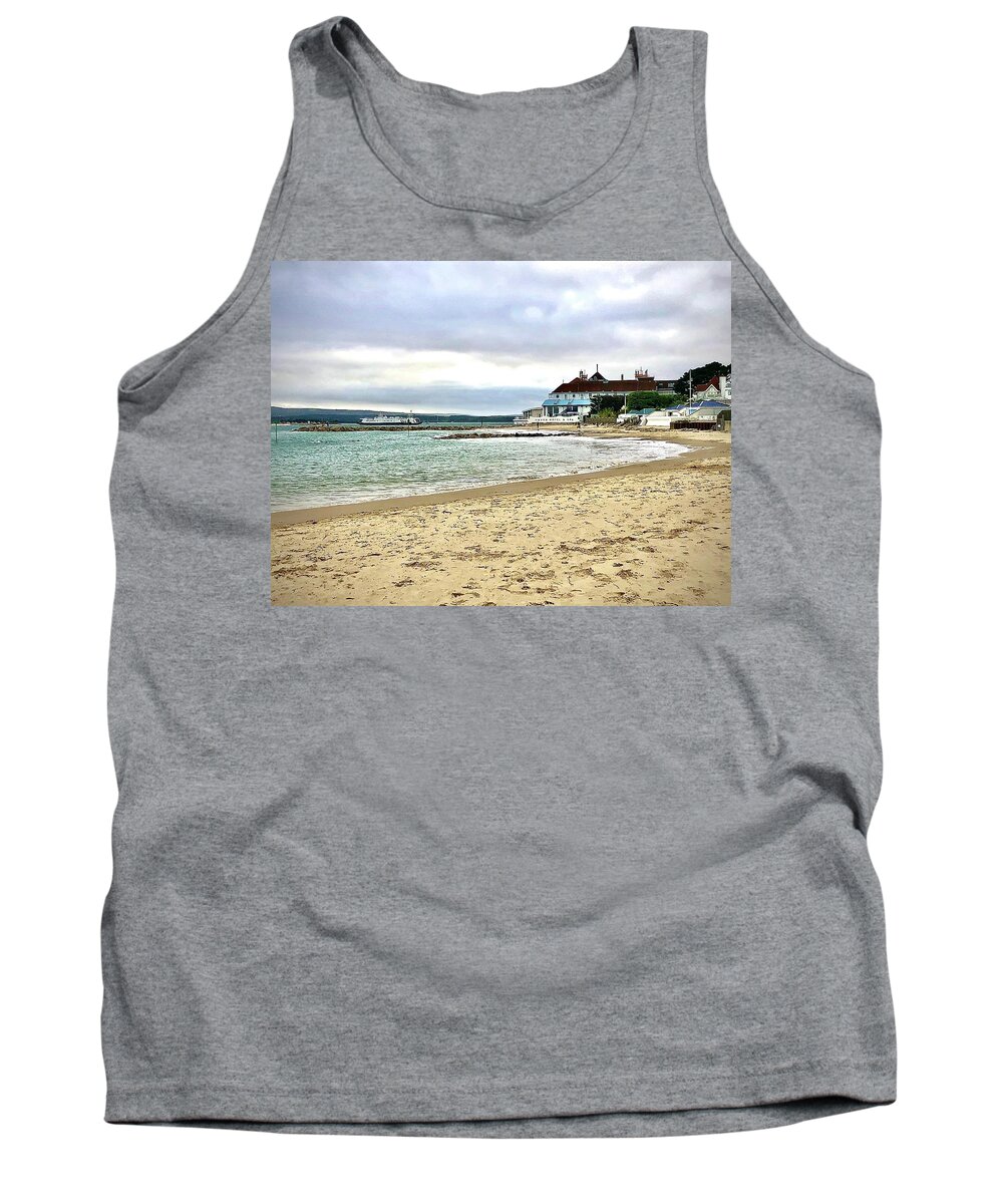 The Haven Tank Top featuring the photograph The Haven Hotel Sandbanks Poole by Gordon James