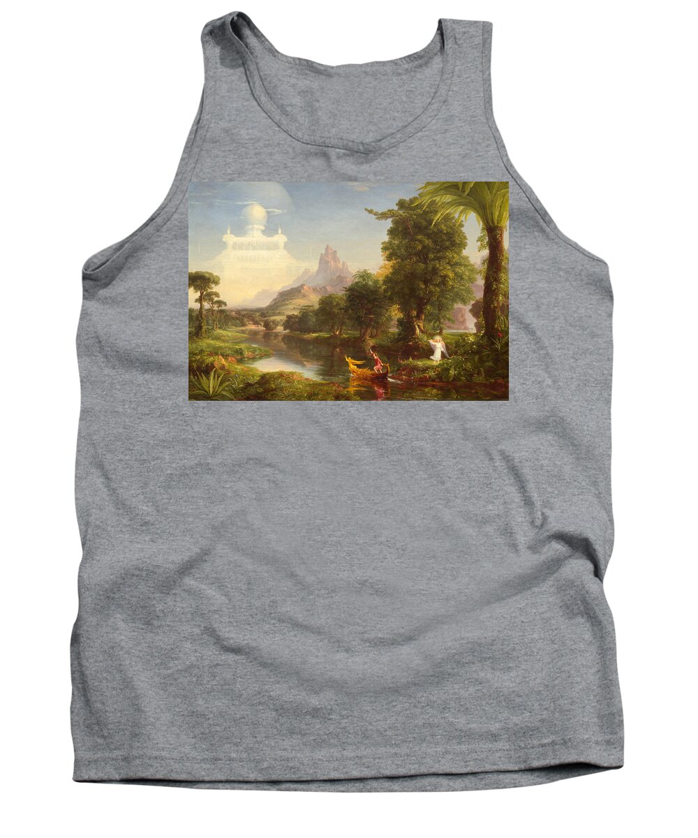 Thomas Cole Tank Top featuring the painting The Voyage of Life, Youth, from 1842 by Thomas Cole