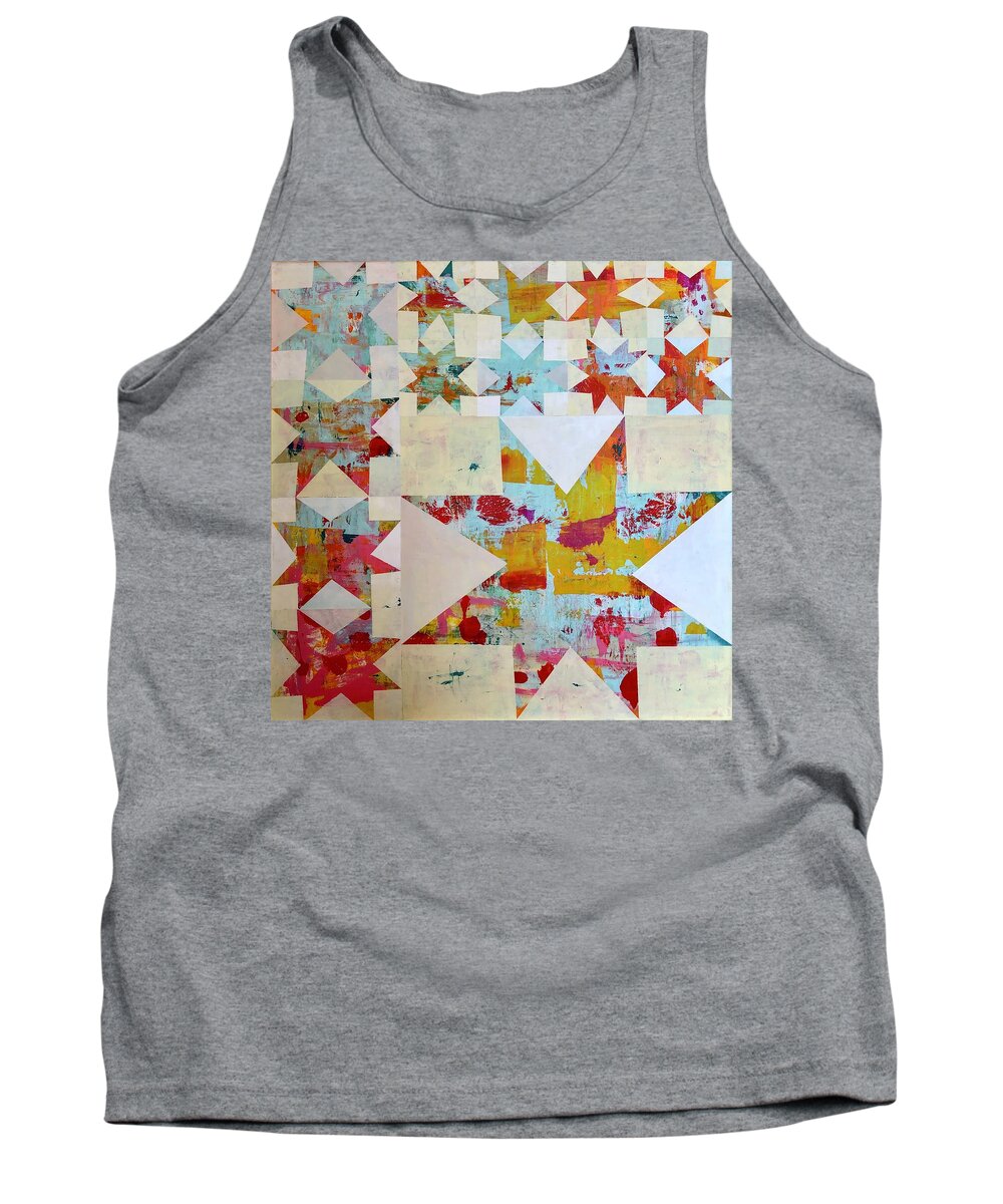 Star Series Tank Top featuring the painting 13 Stars by Cyndie Katz