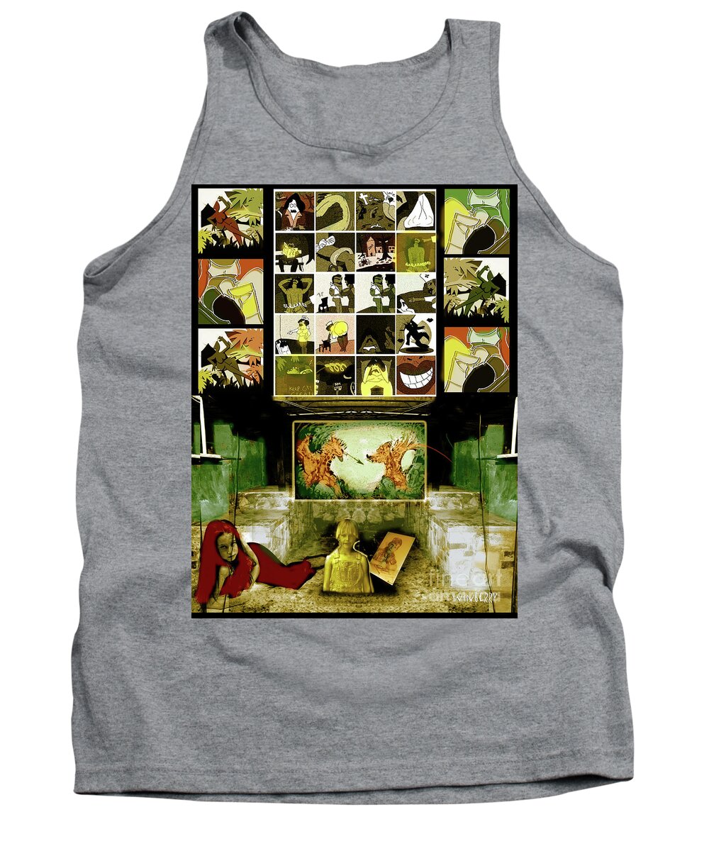 Tinted Bw Tank Top featuring the digital art Tinted BW #18 by Bob Winberry