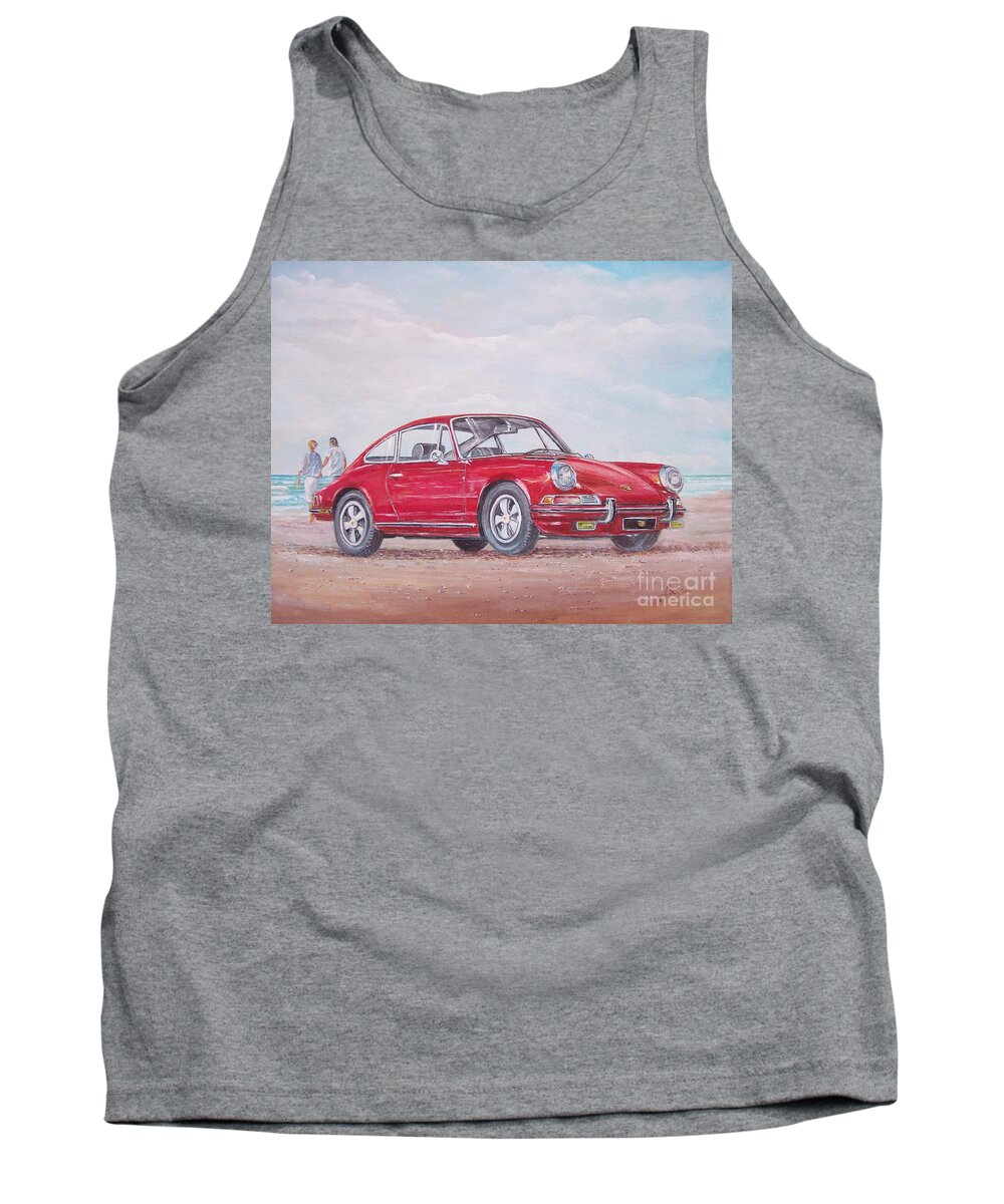 Classic Cars Paintings Tank Top featuring the painting 1968 Porsche 911 2.0 S by Sinisa Saratlic