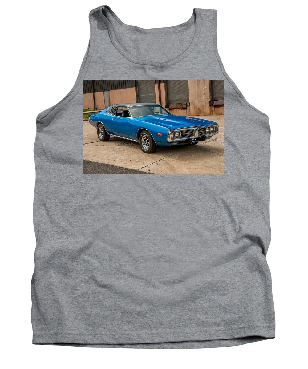 1973 Charger Tank Top featuring the photograph 1973 Dodge Charger 440 by Anthony Sacco
