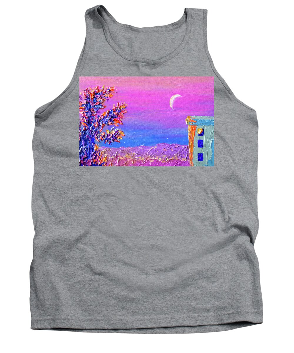Landscape Tank Top featuring the painting Daniela's Sunrise Fragment #2 by Ashley Wright