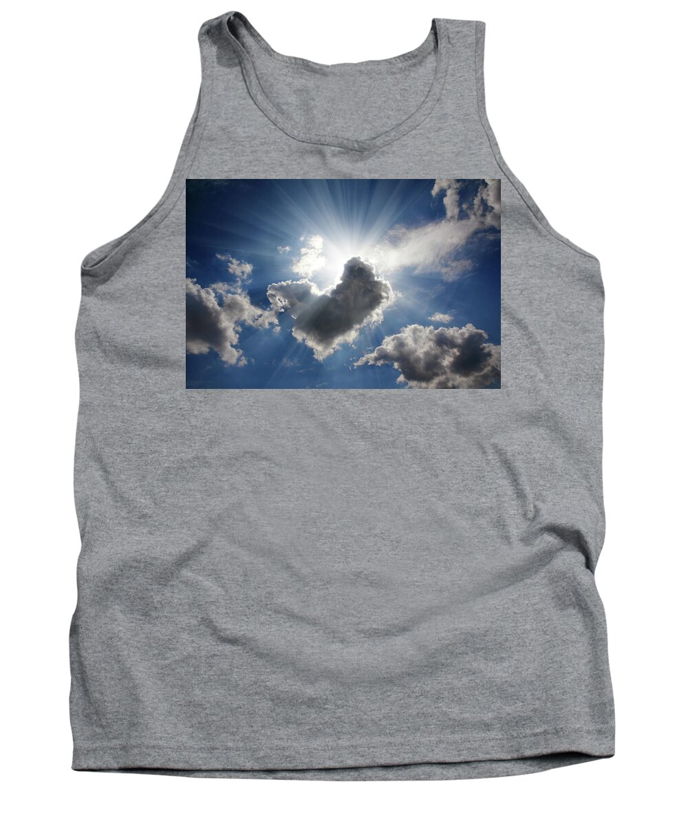 Clouds Tank Top featuring the photograph Sun Rays On Dramatic Sky #2 by Mikhail Kokhanchikov