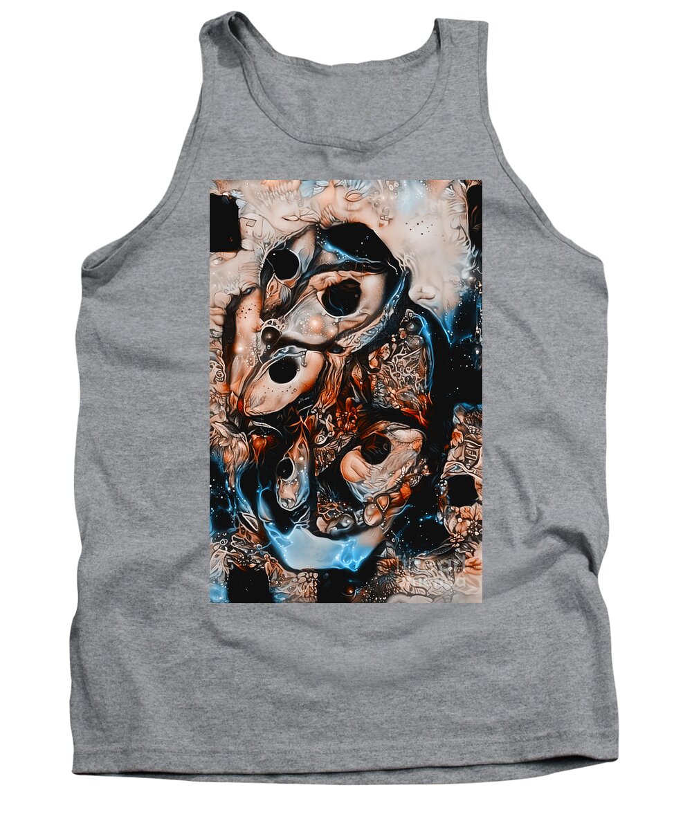 Contemporary Art Tank Top featuring the digital art 23 by Jeremiah Ray