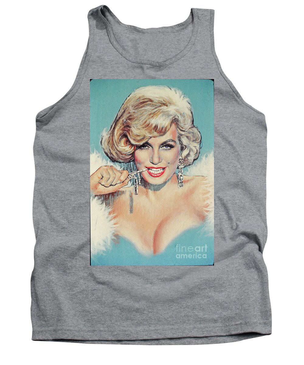 Realism Tank Top featuring the painting Marilyn Monroe #2 by Dick Bobnick