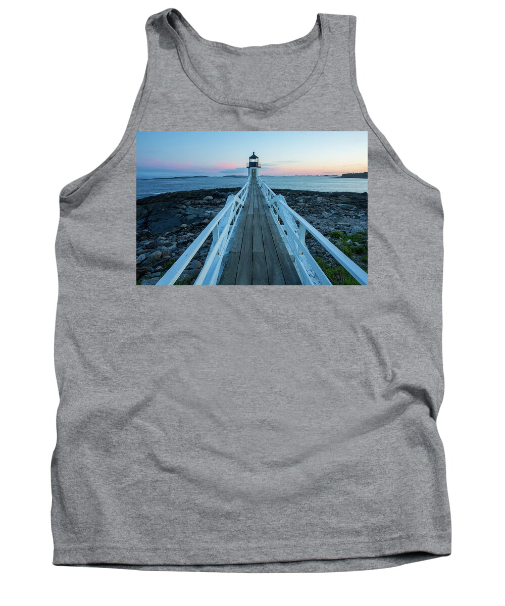 Maine Tank Top featuring the photograph Marshall Point Lighthouse at sunset, Maine, USA #3 by Kyle Lee