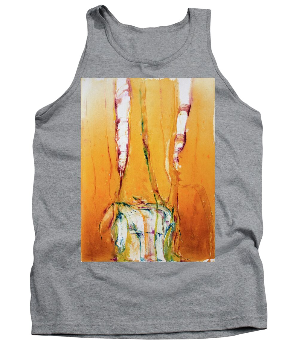  Tank Top featuring the painting 'Holding Down' by Petra Rau