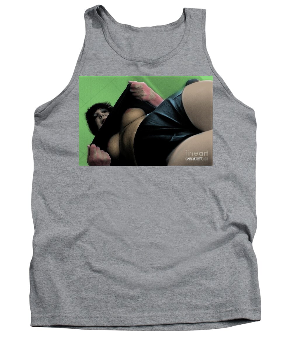 Tinted Bw Tank Top featuring the digital art Tinted BW #4 by Bob Winberry