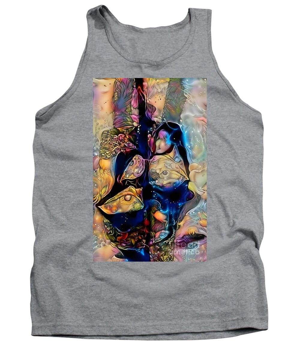 Contemporary Art Tank Top featuring the digital art 43 by Jeremiah Ray