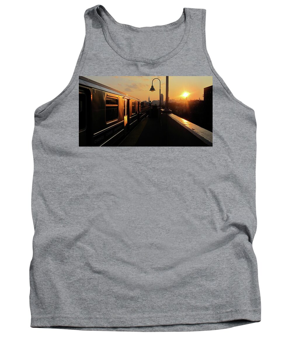 Nyc Tank Top featuring the photograph 46th Bliss Street Sunset by Chris Goldberg