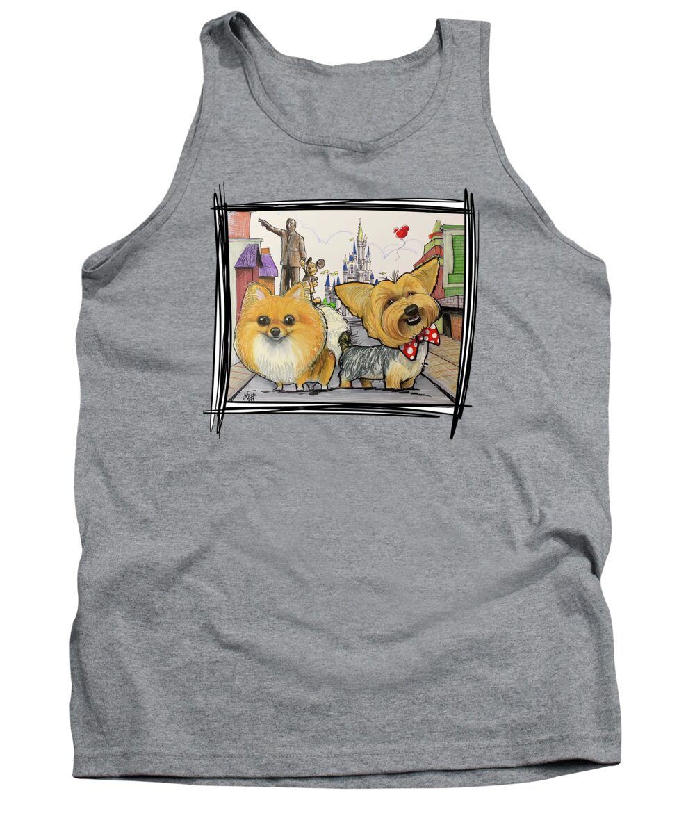 Hernandez Tank Top featuring the drawing 5337 Hernandez by Canine Caricatures By John LaFree