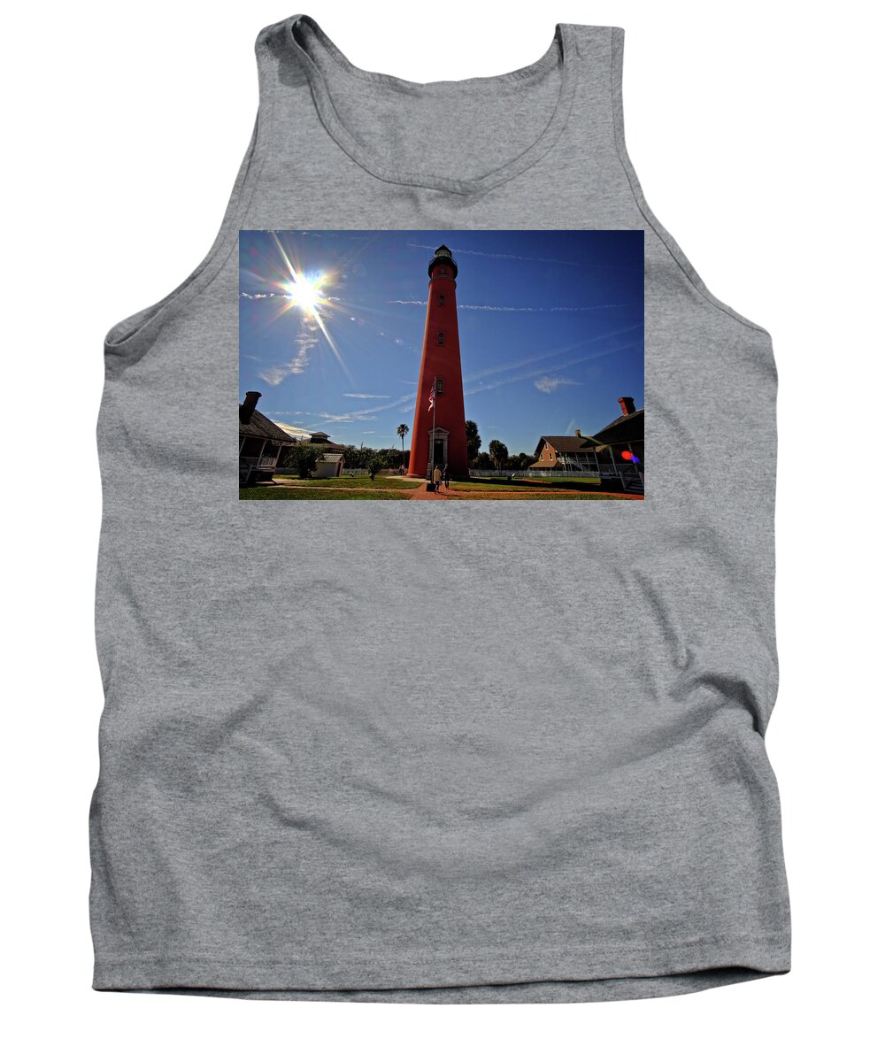 Lighthouse Tank Top featuring the photograph Ponce Inlet Lighthouse #6 by George Taylor