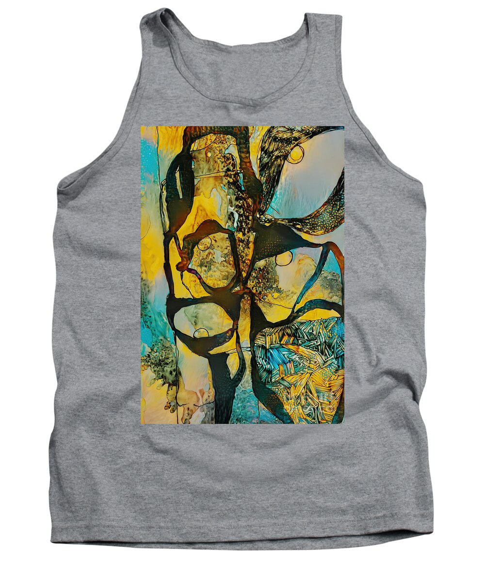 Contemporary Art Tank Top featuring the digital art 72 by Jeremiah Ray