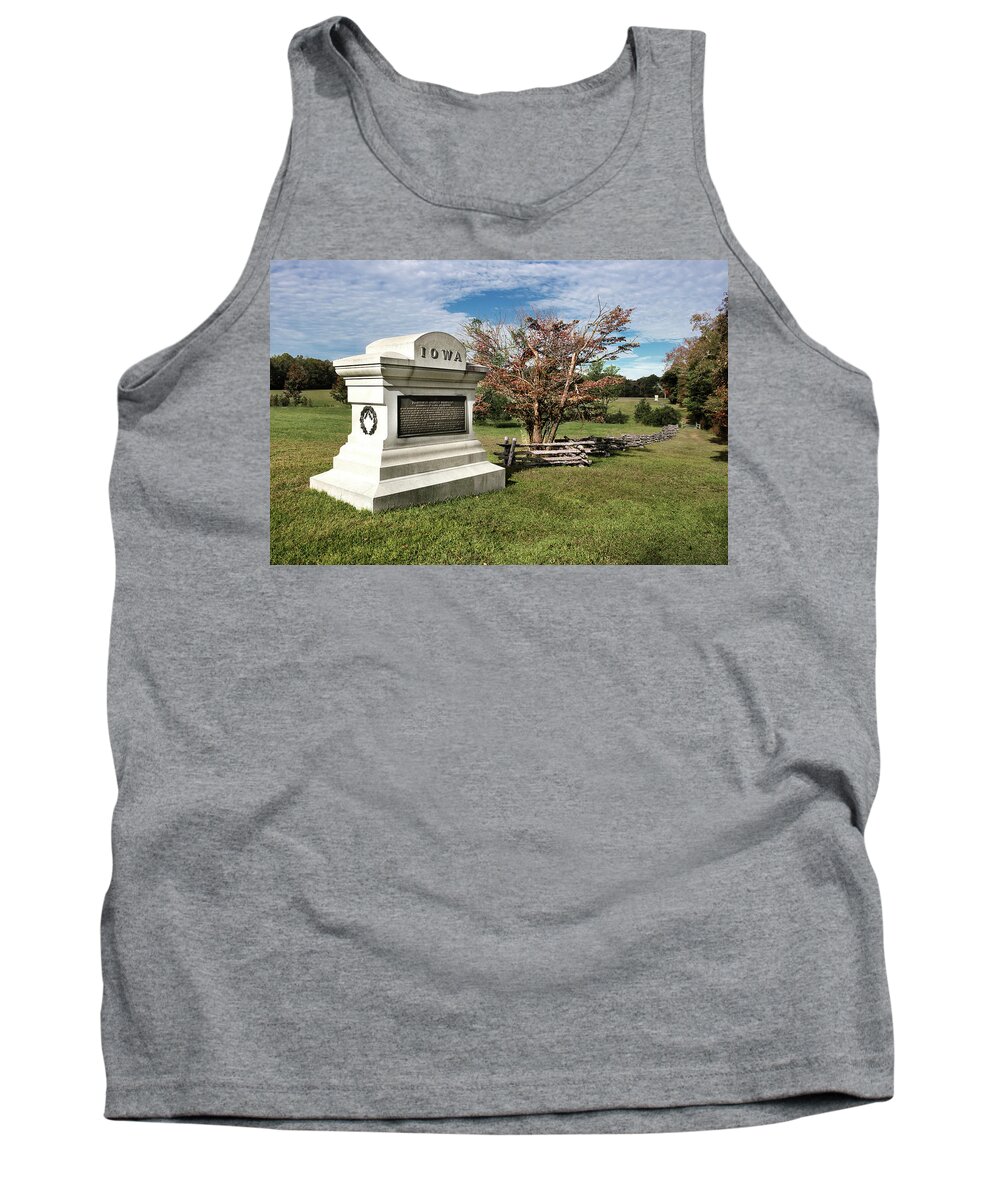 American Tank Top featuring the photograph 7th IA on Sunken Road by American Landscapes