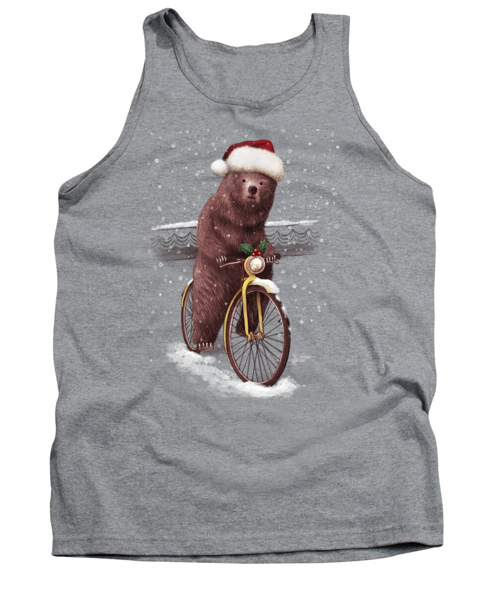 Holidays Tank Top featuring the drawing A Barnabus Christmas by Eric Fan