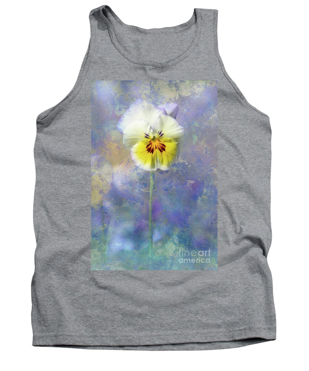 Pansies Tank Top featuring the photograph A Call to Spring by Marilyn Cornwell