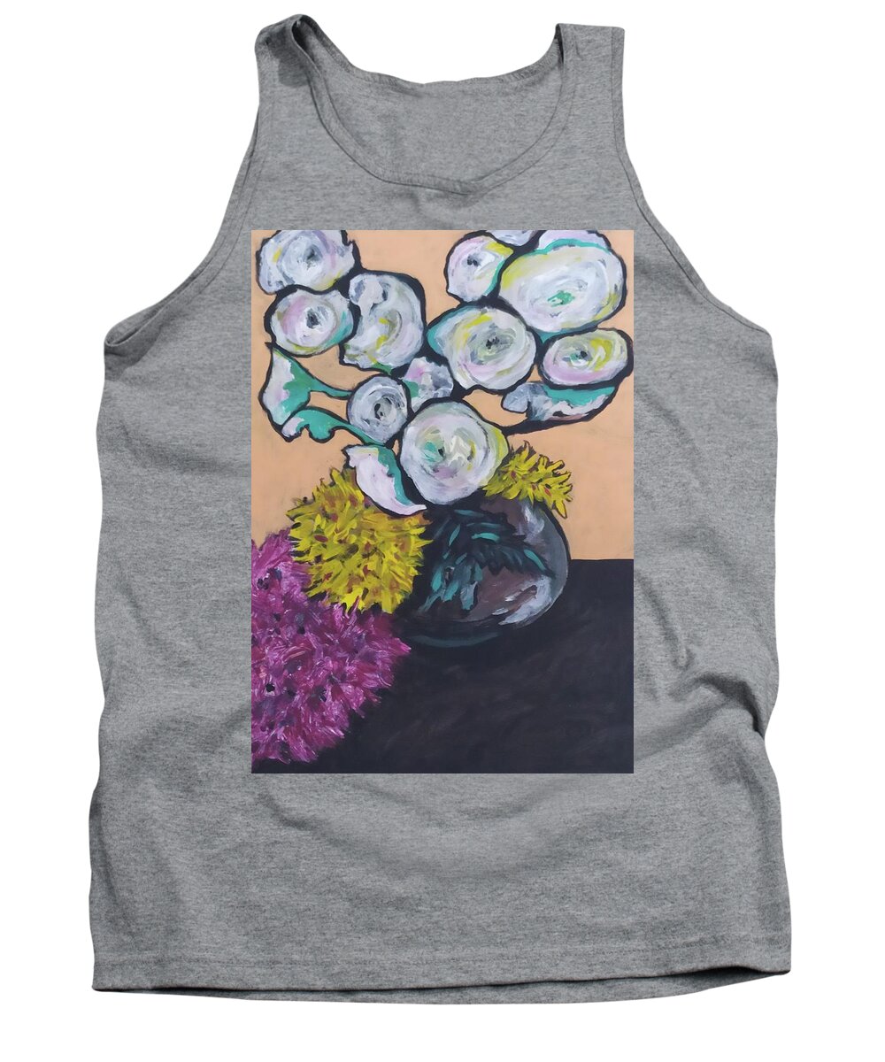 A Gift Of Flowers Tank Top featuring the painting A Gift of Flowers by Esther Newman-Cohen