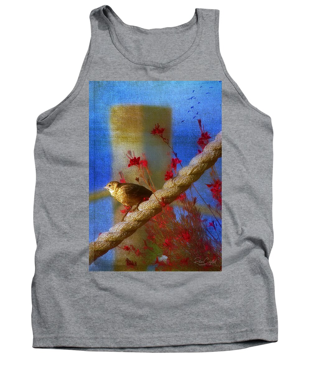 Birds Tank Top featuring the photograph A Live Tweet From Cape Cod by Rene Crystal