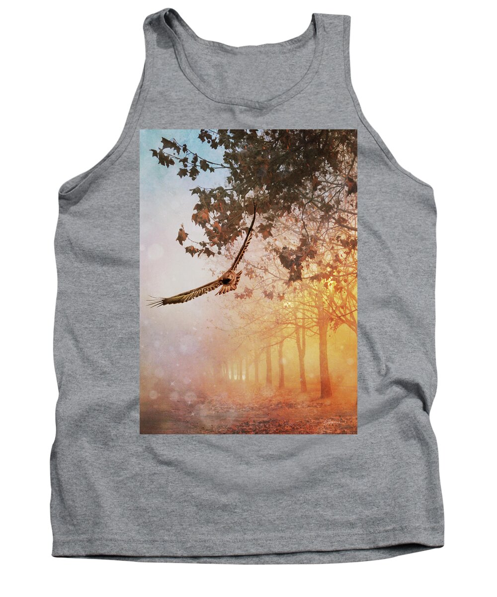 Eagle Tank Top featuring the digital art A Magical Morning by Cindy Collier Harris