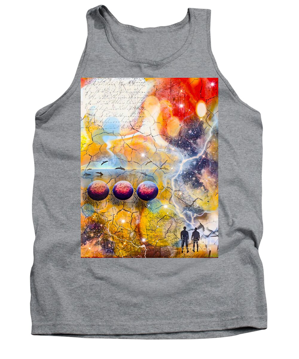 Digital Tank Top featuring the digital art A New Horizon by William Wyckoff