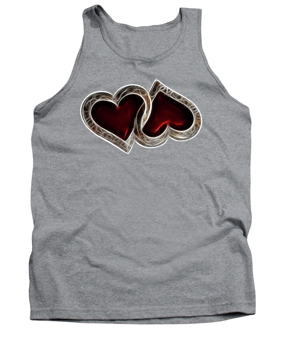 Heart Tank Top featuring the photograph A Pair Of Hearts - Horizontal by Shane Bechler